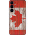 Canadian Flag Dark Wood Galaxy S25 Skin